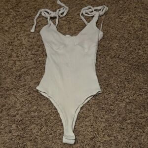 Princess Polly White Ribbed Bodysuit